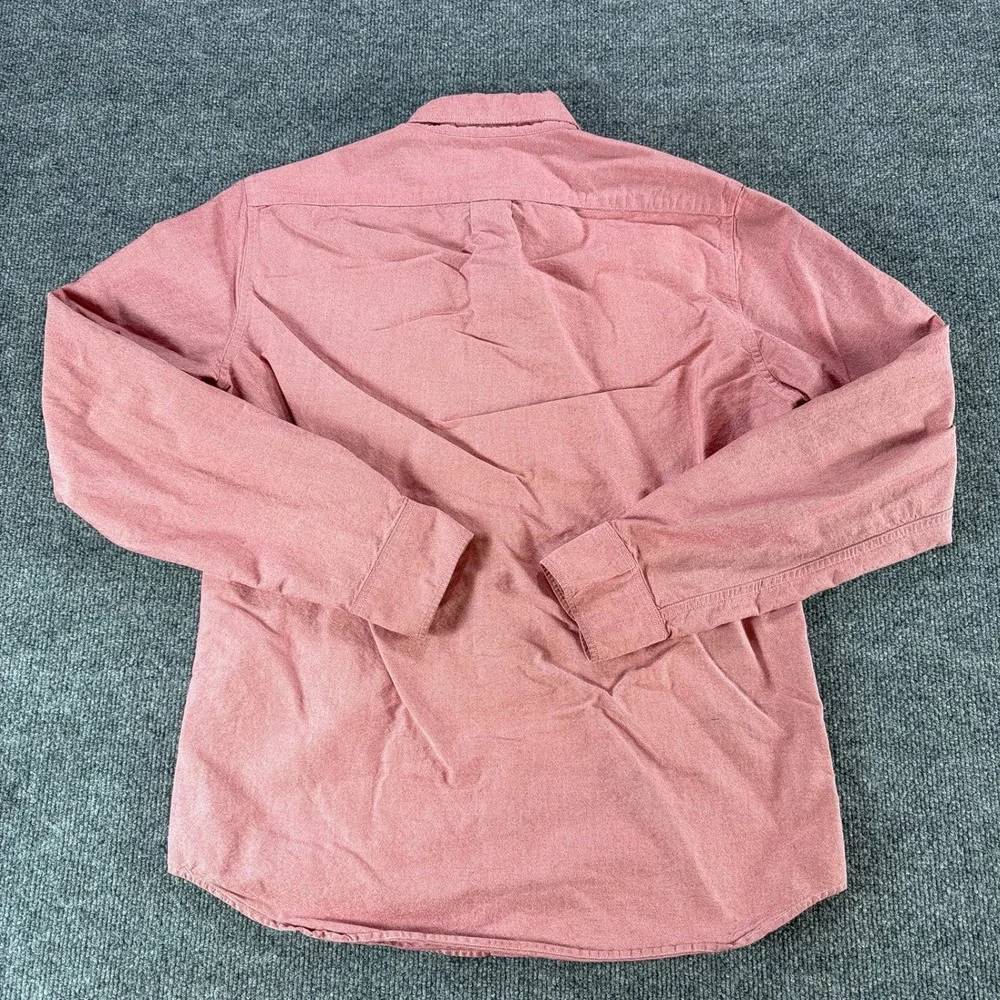 J.Crew Mens Slim Fit Oxford Shirt Salmon Pink Long Sleeve Button Down Med Cotton